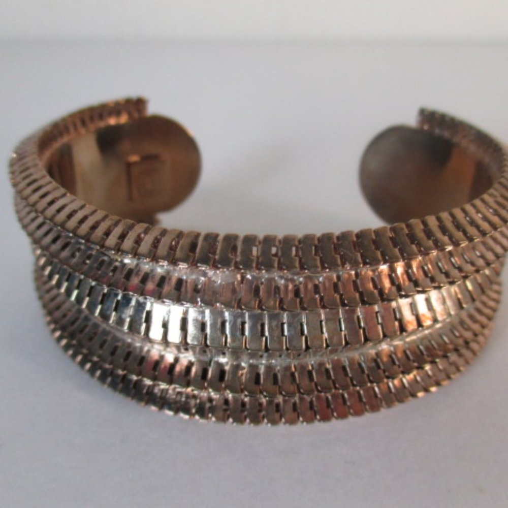 Dannijo Brass Ribbed Cuff Bracelet